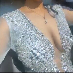 Elegant Silver Sequin Dress